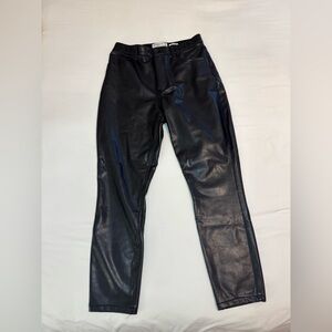 Black Faux Leather Pants
